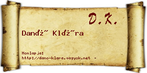 Danó Klára névjegykártya
